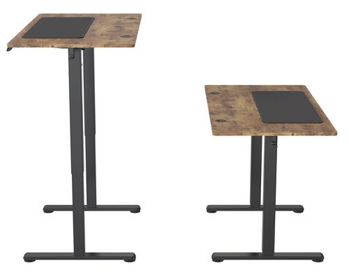 Biurko elektryczne 120x60 cm Zyonix TEVON Black Rustical Oak