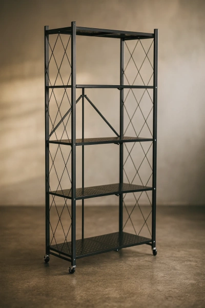 Regał Belivio SIMON Black 5-poziomowy