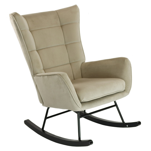 Fotel bujany Belivio BOLZANO beżowy