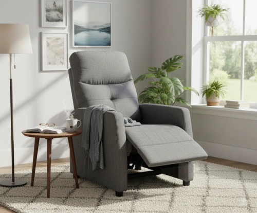 Fotel rozkładany Belivio VENICE grafitowy