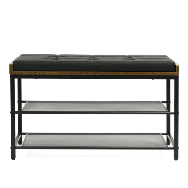 Półka na buty z siedziskiem Belivio NELLY Rustical Oak