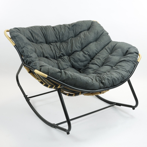 Fotel bujany Belivio NUVIO Dark Grey