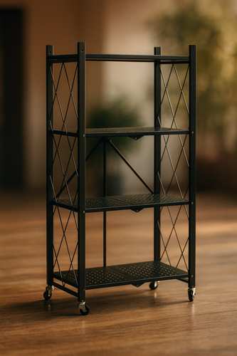 Regał Belivio SIMON Black 4-poziomowy