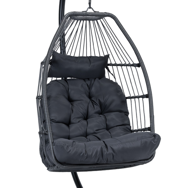 Fotel wiszący Belivio FLORES grafitowy