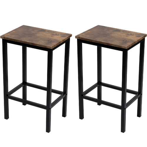 Zestaw dwóch stołków barowych Belivio PAX RUSTICAL OAK