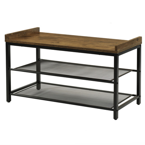 Półka na buty z siedziskiem Belivio NELLY Rustical Oak