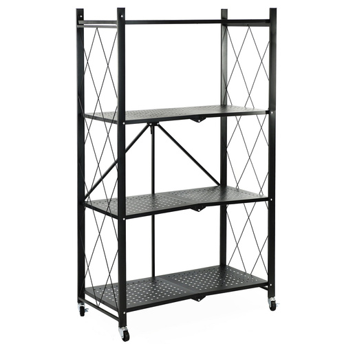 Regał Belivio SIMON Black 4-poziomowy