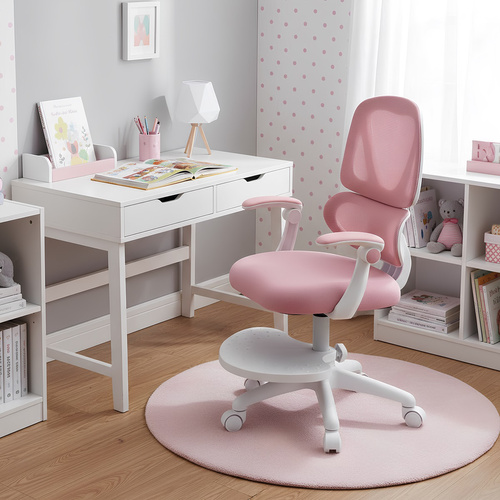 Fotel obrotowy Belivio OSKAR różowy