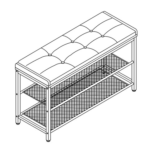 Półka na buty z siedziskiem Belivio NELLY Rustical Oak